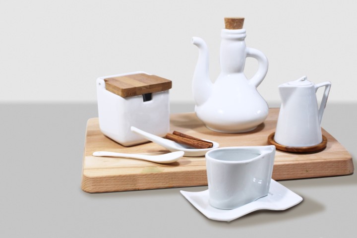 productos cocina porcelana blanca